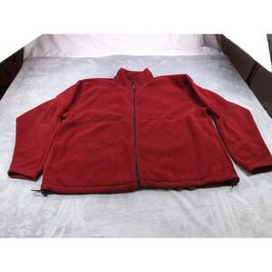 Cabela's Polartec‎ Jacket Men's 2XL Regular Fleece Maroon Full Zip Large Pockets